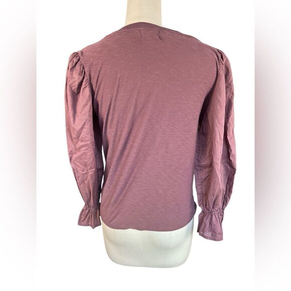 Nation Puff sleeve blouse size small brown - Picture 5 of 6